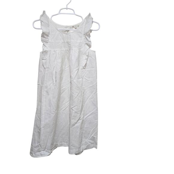 AG Adriano Goldschmied White Ruffle Midi Dress Size S - Picture 1 of 6